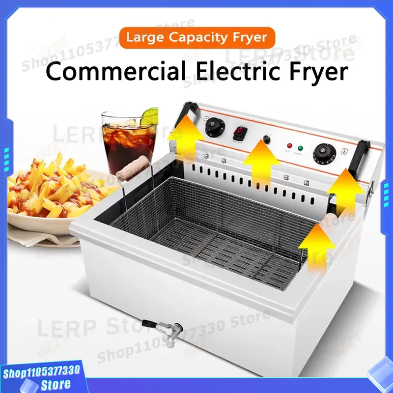 เครื่องทอดไฟฟ้าเชิงพาณิชย์ขนาด - Countertop Deep Fryer With Timer บทวิจารณ์และราคา
