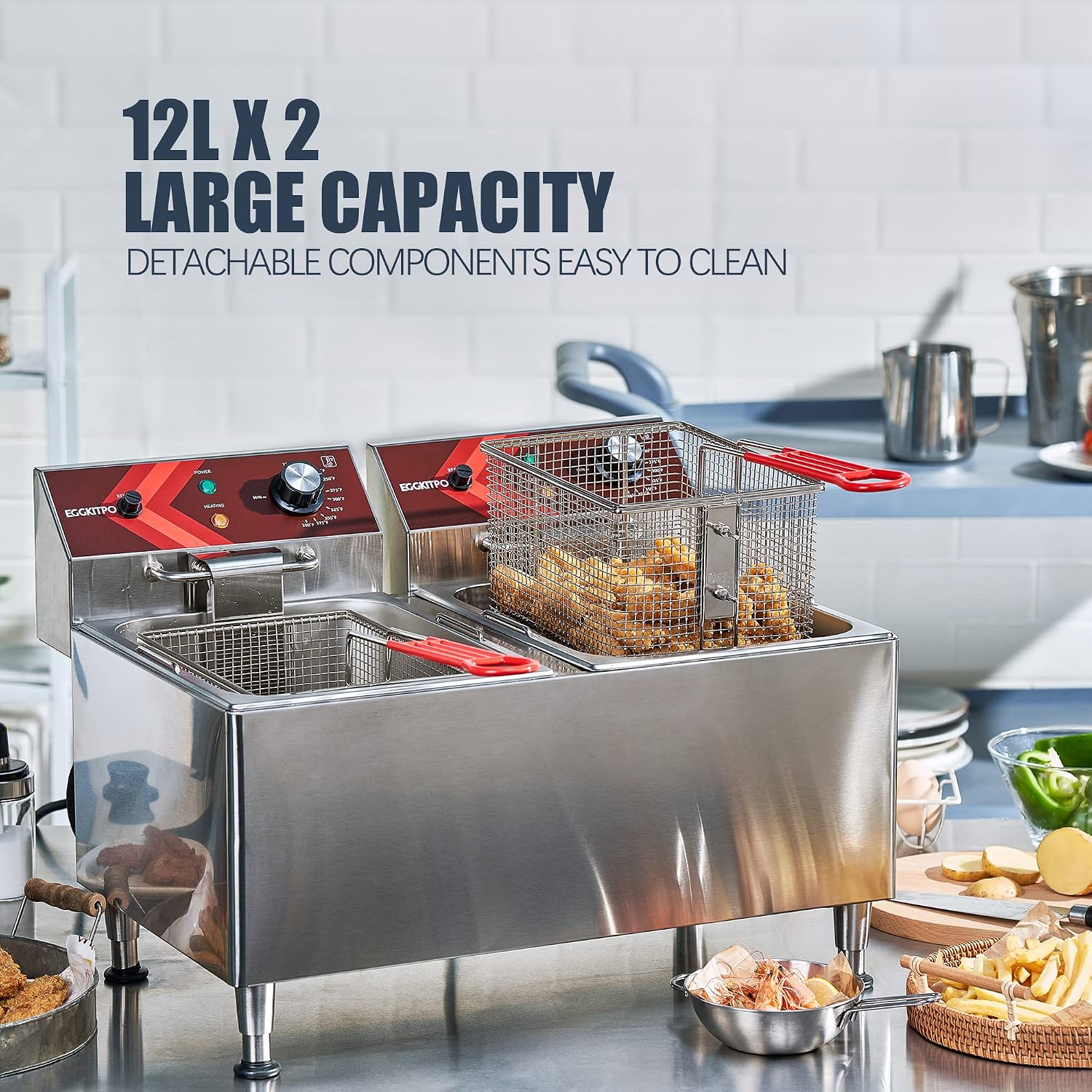 หม้อทอดไฟฟ้าเชิงพาณิชย์ ขนาด 1 - Fryer Basket Commercial Stainless บทวิจารณ์และราคา
