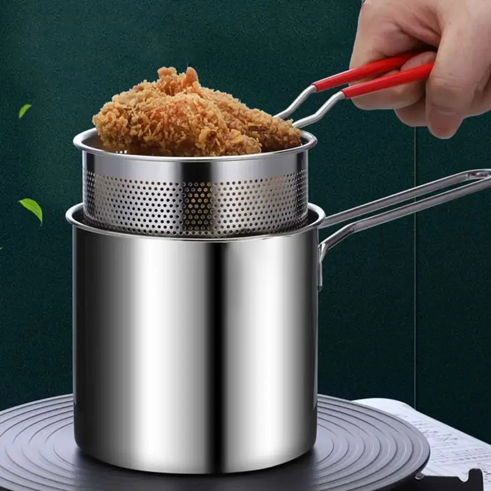 หม้อทอดสแตนเลสพร้อมตะกร้าอเนกป - Fryer Basket Commercial Stainless บทวิจารณ์และราคา