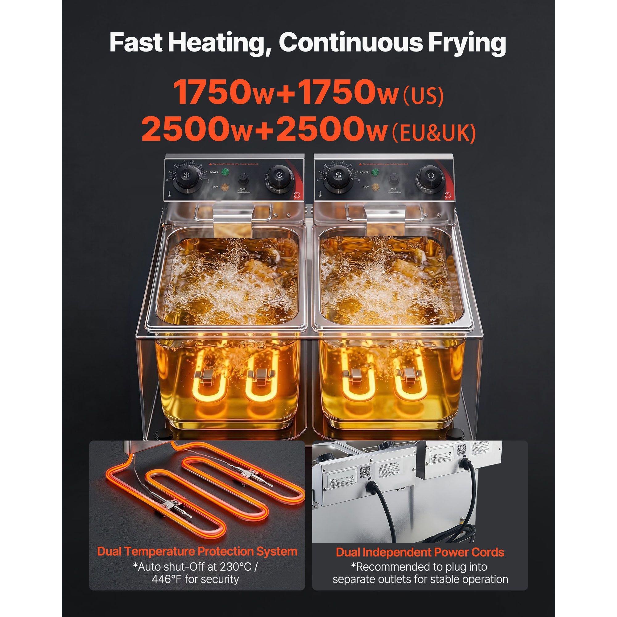 หม้อทอดไฟฟ้าเชิงพาณิชย์ 3500 ว - Countertop Deep Fryer With Timer บทวิจารณ์และราคา